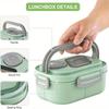 Bento Lunchbox Salatbehälter Großes Fassungsvermögen Salatschüssel Eingebaute wiederverwendbare Gabel Isoliert Auslaufsicher Lunchbox für Zuhause Picknick