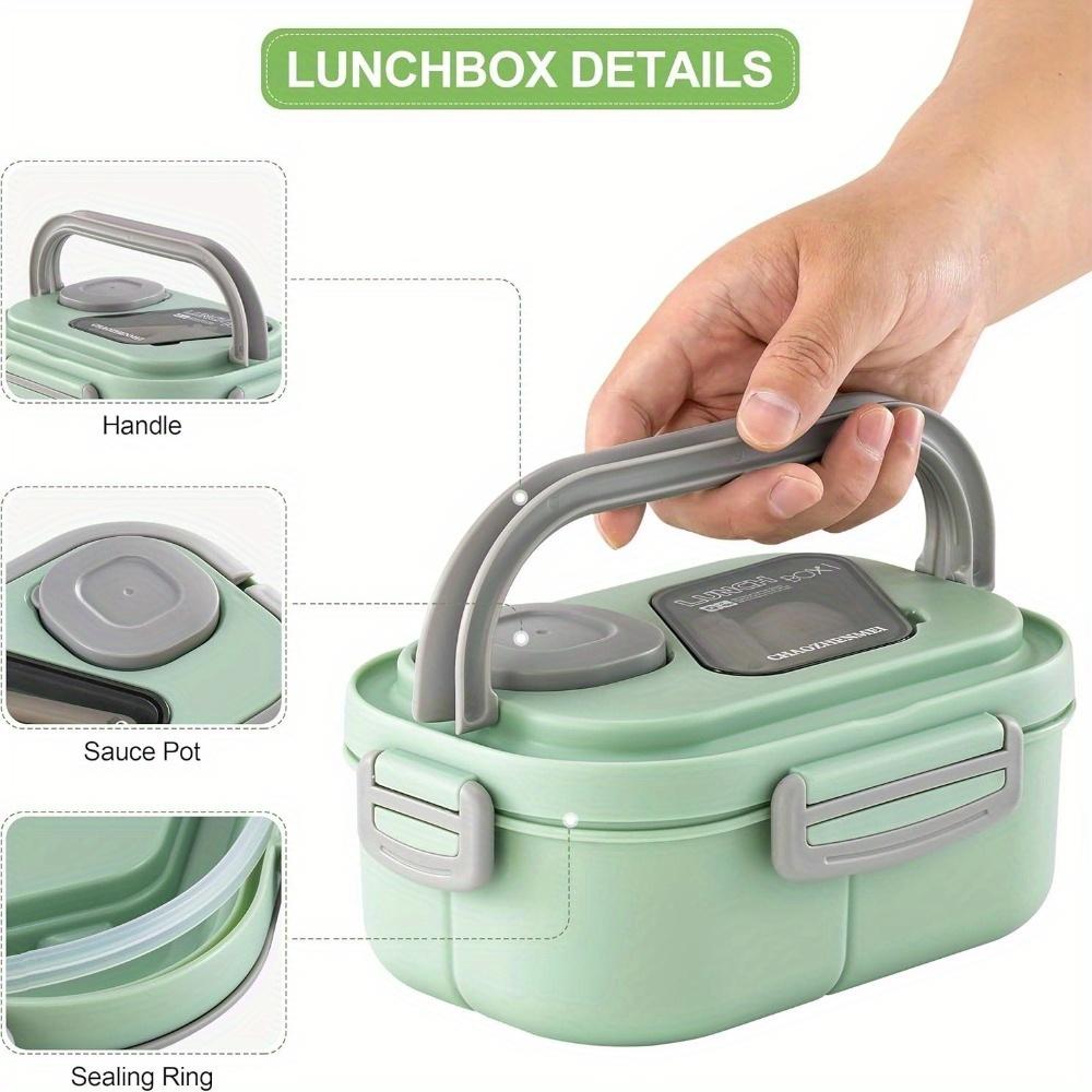 Bento Lunchbox Salatbehälter Großes Fassungsvermögen Salatschüssel Eingebaute wiederverwendbare Gabel Isoliert Auslaufsicher Lunchbox für Zuhause Picknick
