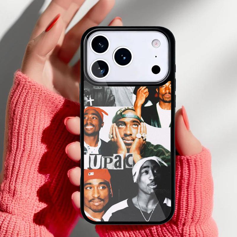2Pac Tupac Rapper Singer Phone Case for iPhone 17 16 15 14 13 Pro Max Back Cover for 12 11 Pro Coque