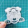 2pcs Dogs Metal Cutting Dies Stencils for DIY Scrapbooking Dies Paper Album Cards Embossing Dies Cut Craft Dies