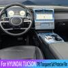 For HYUNDAI TUCSON   Interior Screen Protector, Center Console Anti-Scratch Film, Dashboard Piano Black Trim Cover