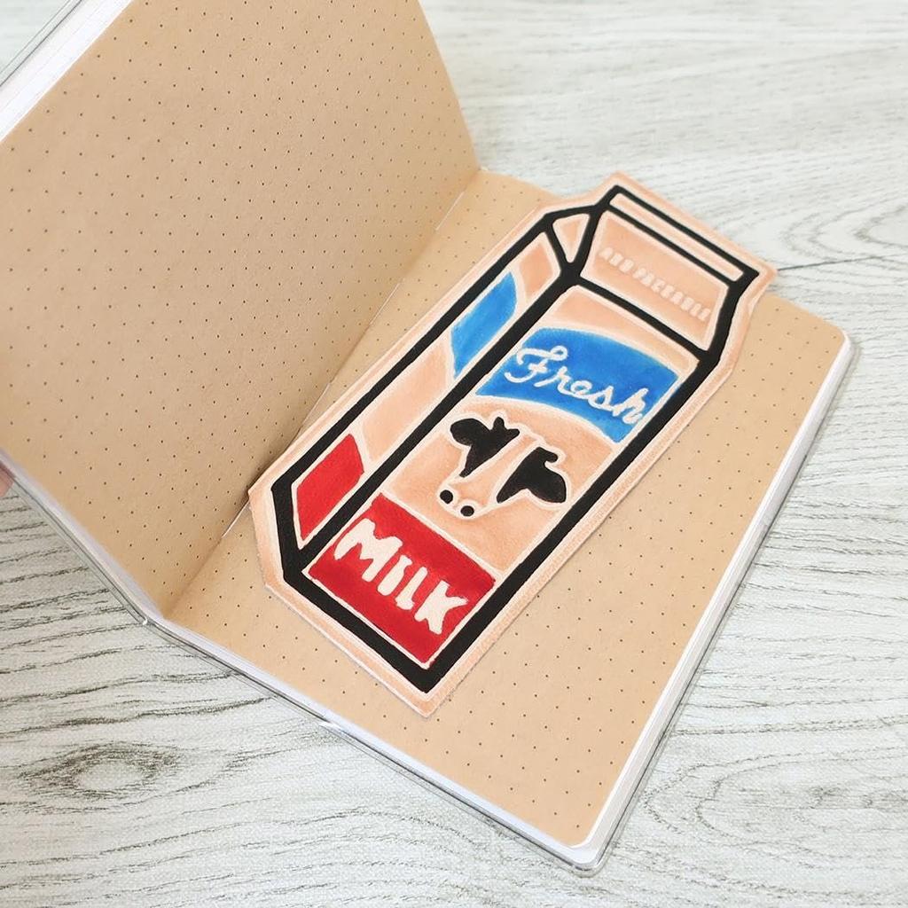 Techno Prime Genuine Leather Bookmark Book Marker Leather Milk Design Reading Accessory Gift