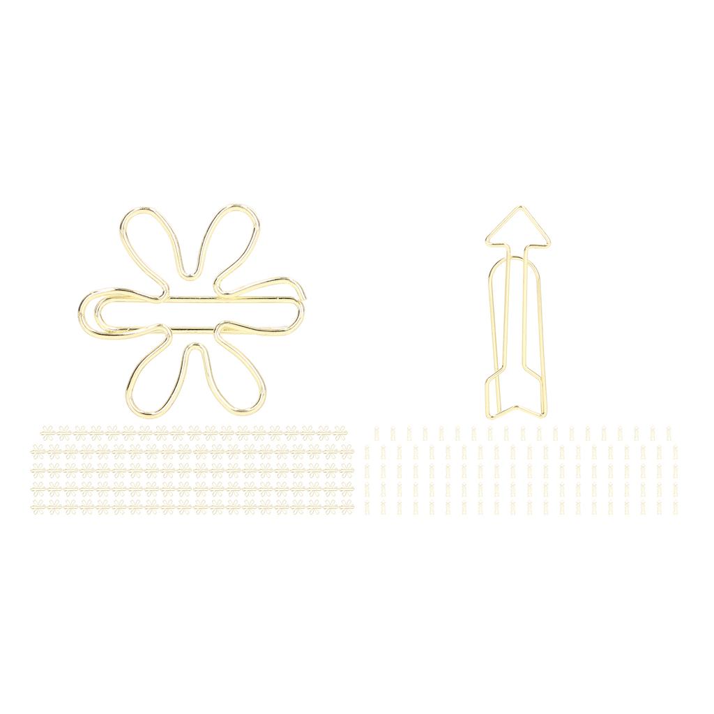 100Pcs Funny Planner Clips Innovative Cute Design Anti Rust Electroplating Process Gold Paper Clips 
