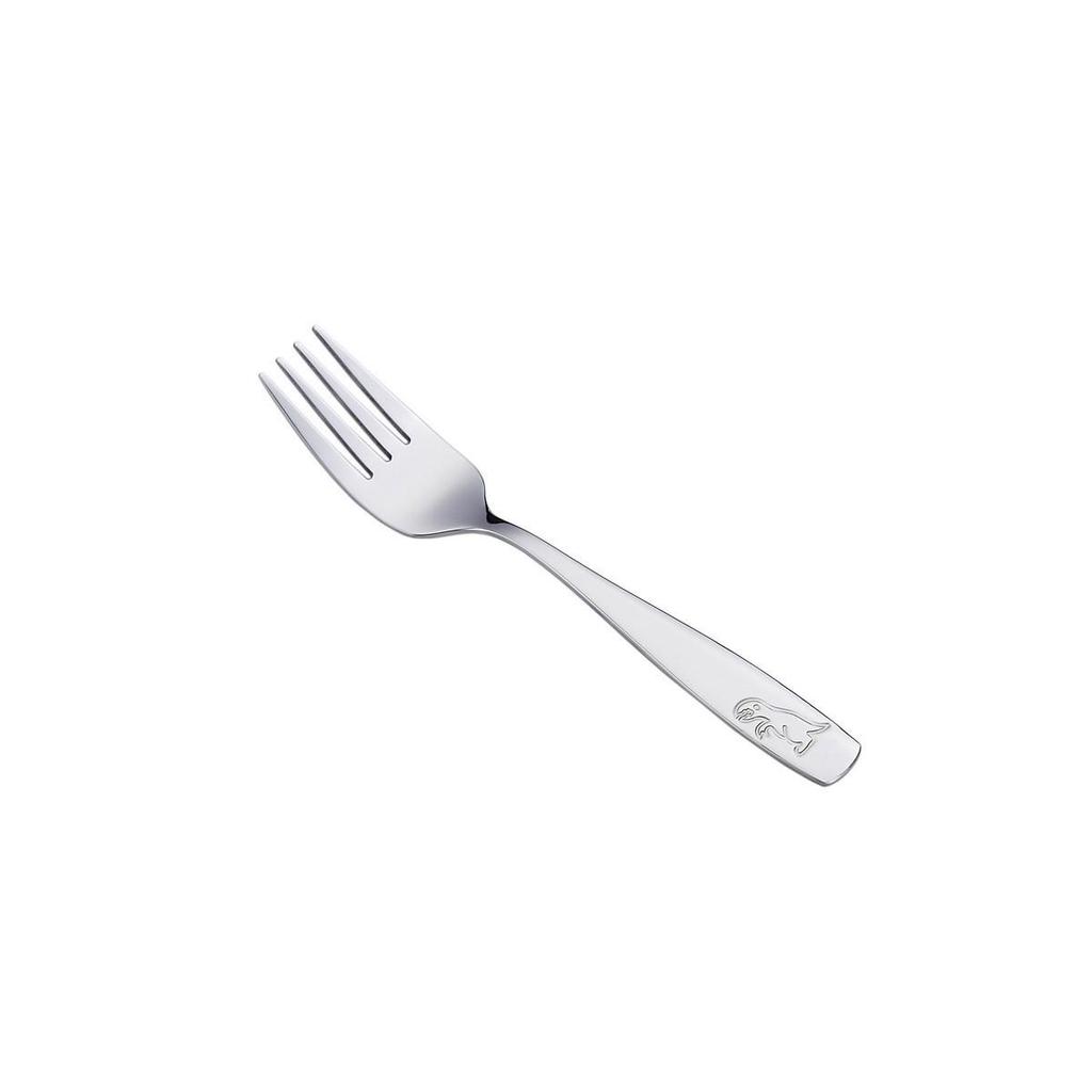 304 Stainless Steel Kids' Cartoon Dinosaur Cutlery Set: Knife, Fork, and Spoon with Square Handles (3-piece).