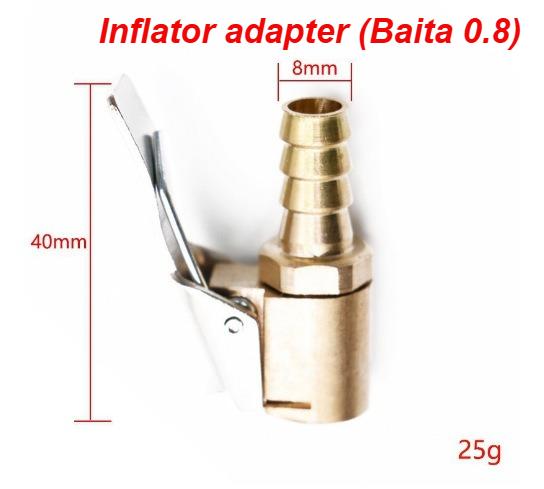 Brass Tire Air Chuck Clip Adapter, Quick Lock-On Inflator Nozzle Connector for Car Motorcycle Bicycle Air Pump