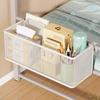 Bedside Hanging Storage Basket Space Saving Multifunctional Metal Bedside Shelf For Hotel Office Dorm Bed & Bunk Bed Bedroom