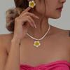 Egg Flower Earrings Necklaces Jewelry Set Beach Necklaces Bohemia Style Jewelry  Gift