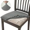 Jacquard Chair Seat Cover Stretch Elastic Dining Slipcovers Chair Cushion Cover Removable Washable Dinning Kitchen Chair Covers