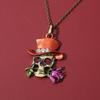 European & American Trend: Colorful Skull Necklace - Men's Versatile Simple Alloy Ghost Pendant