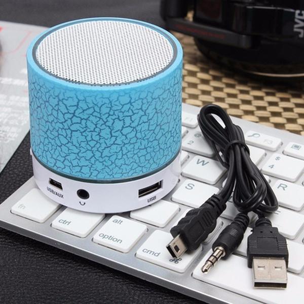 LED Crack Bluetooth-Compatible Wireless Speakers Mini Speaker Outdoor Sound Box for Smartphone Car 3D Stereo Music Surround