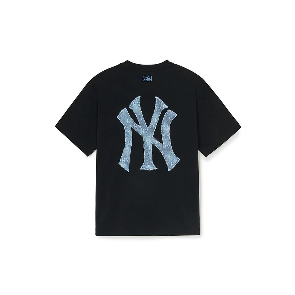 New MLB MONOGRAM Collection New York Yankees T Shirt SS25 Black Kids' 7ATSMV453-50BKS