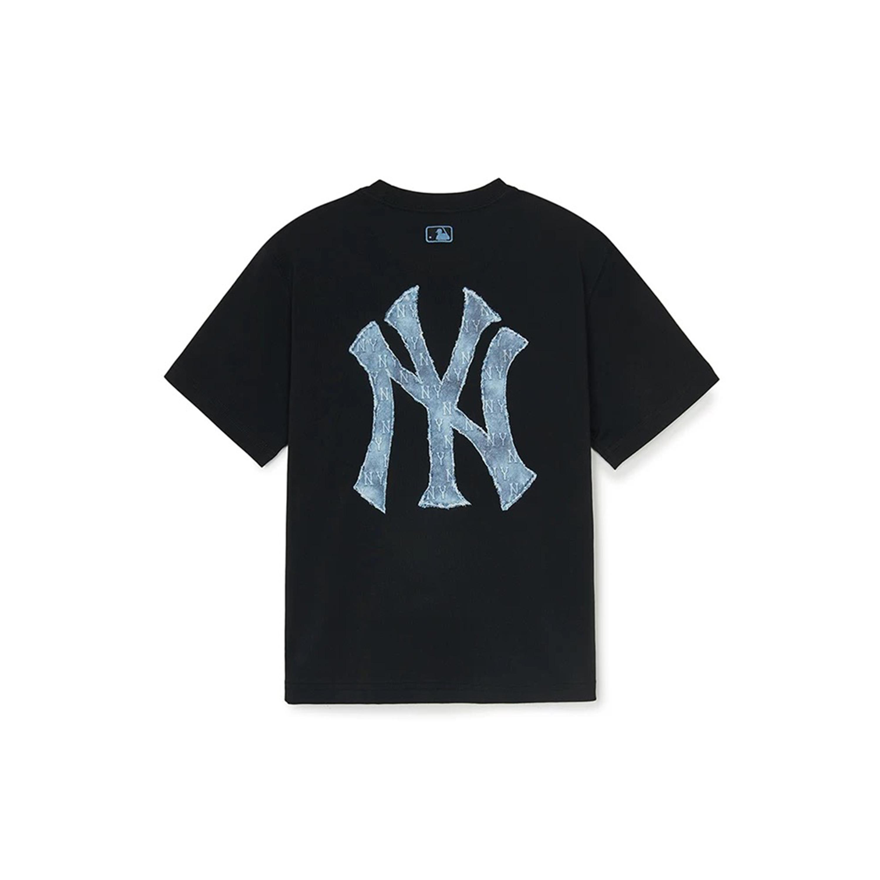 

New MLB MONOGRAM Collection New York Yankees T Shirt SS25 Black Kids 7ATSMV453-50BKS 130