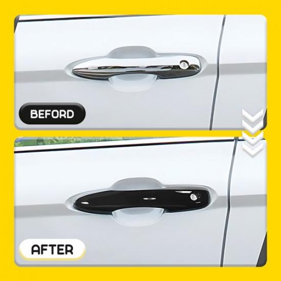 4X Glossy Black Door Handle Cover W/ Smart Key Hole For Toyota Camry 2018-2025 V