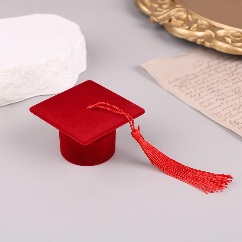 Boîtes d'emballage cadeaux créatives en forme de chapeau de docteur, pour bagues, boucles d'oreilles, rangement de bijoux, mariage, fiançailles, Saint-Valentin