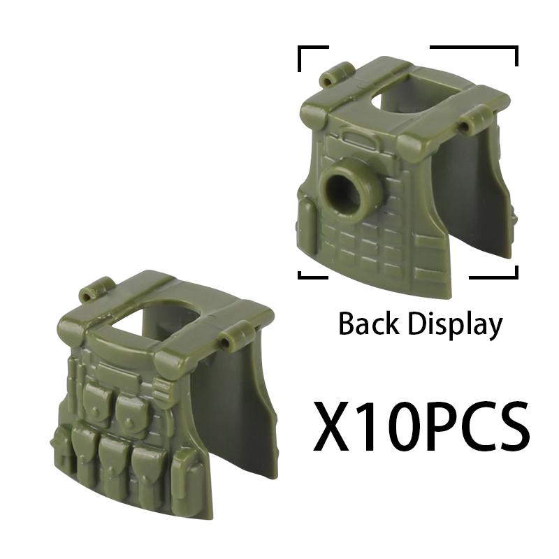 MOC Military SWAT Soldiers Building Blocks Accessories Set Medical Box Vest Backpack Bricks Kids Gift