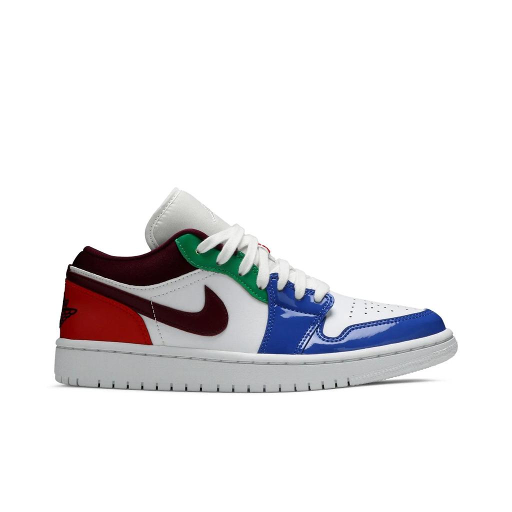 Womens Air Jordan 1 Low SE 'Multi-Color' (women's Sizes) White / Hyper Royal / Lucky Green / Dark Beetroot Vintage Basketball Shoes DB5455 100