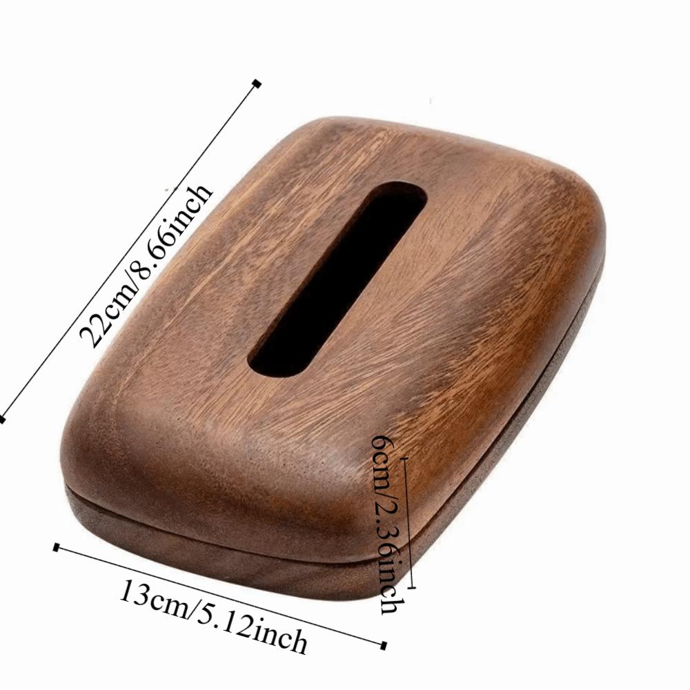 Rectangular Walnut Tissue Box Smooth-surfaced Tissue Paper Holder Tissue Dispenser  Living Room