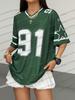 Casual Women Summer Refreshing T-Shirt with 91 Digital Fashion Print Short Sleeved Loose&Sexy Versatile Street Wear Women'S Top