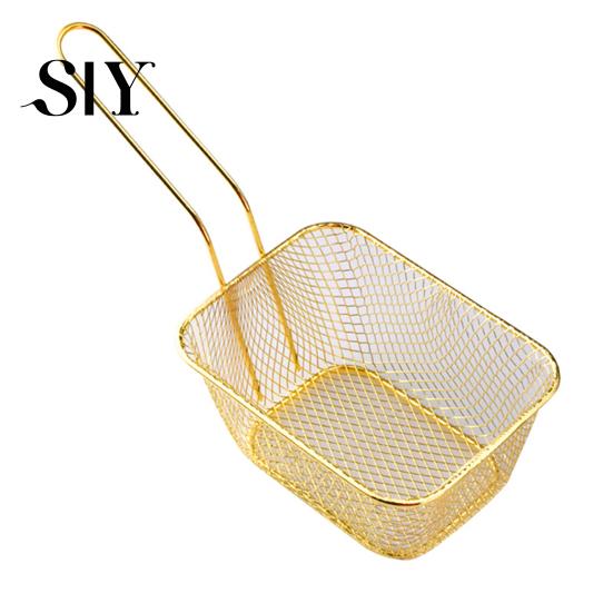 Cestello in Acciaio Inossidabile per Servire Patatine Fritte Mini Cestelli per Patatine Strumento per Friggitrice da Appendere Filtro per Presentazione Cibo Impugnatura Ergonomica Accessorio Fritti