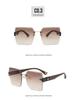 2024 High-End Women's Anti-UV Sunglasses for Driving - Stylish Big Face Slimming Design