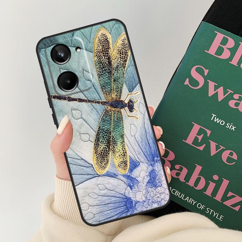 Dragonfly Animal Art For Realme 12 9 10 11 Pro Plus GT5 C67 C55 C53 C51 C35 C33 C30 C25s C21Y C11 GT Neo 5 Case