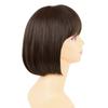 [Priscilla] Hat Wig Fit Bob Heat Resistant Dark Brown