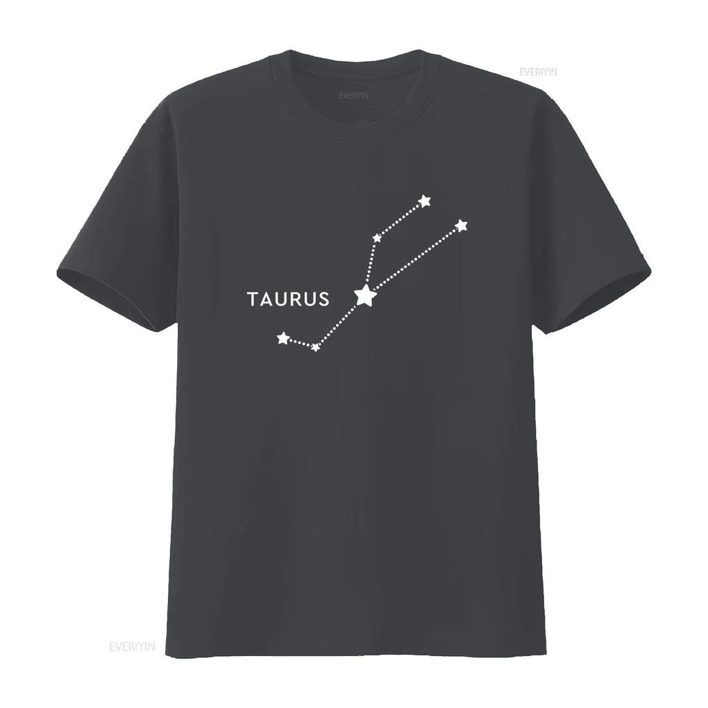 Taurus Sign Zodiac Astrology Birthday T Shirt for Women vintage Washed fashion graphic designer clothes Versatile streetwear