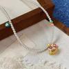 Elegant Freshwater Pearls Necklace Bracelet Set With Rocking Horse Designs for Women and Girls