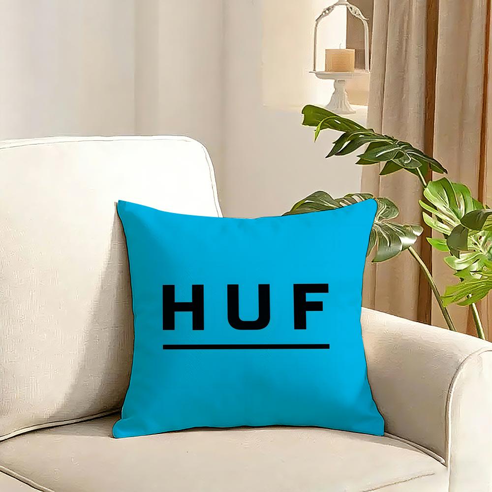 Trend HHUF Tide Cushion Cover Reversible Plush Pillow Cover Soft Fluffy Home Decor for Sofa Bedroom