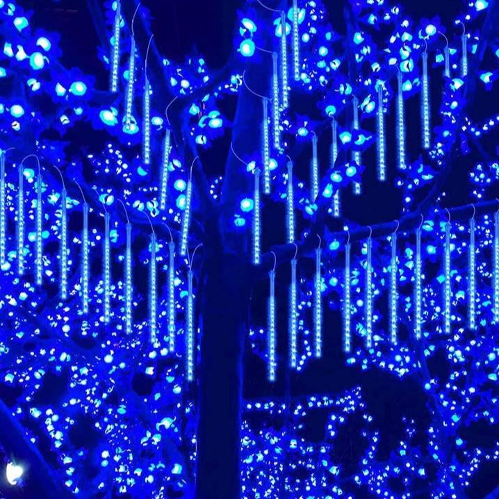 LED Meteor Shower Rainproof Icicle Tube Lights - Outdoor Hanging String Decoration for Trees