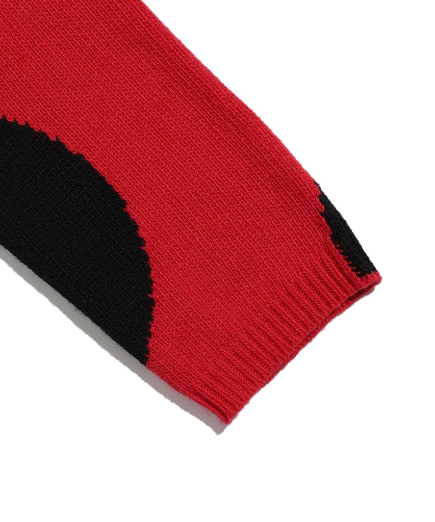 NICEGHOSTCLUB Ffats Dot L/S Knit_Red(Ng2Efuk610A)