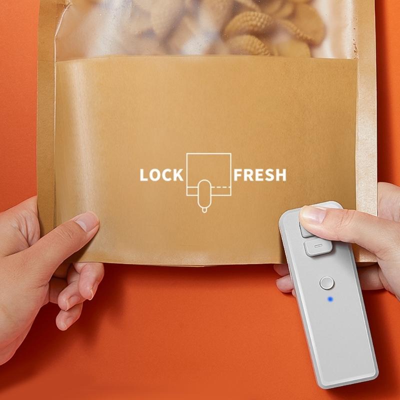 Portable USB Charged Bag Sealer Reliable Miniature Sealer USB Rechargeable Bag Sealer for Frequent Sealing Tasks