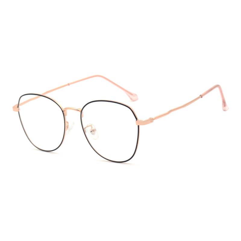 

Металлические круглые анти-синие очки для женщин и мужчин квадратная оправа для очков прозрачные компьютерные очки защитные очки для глаз розового золота