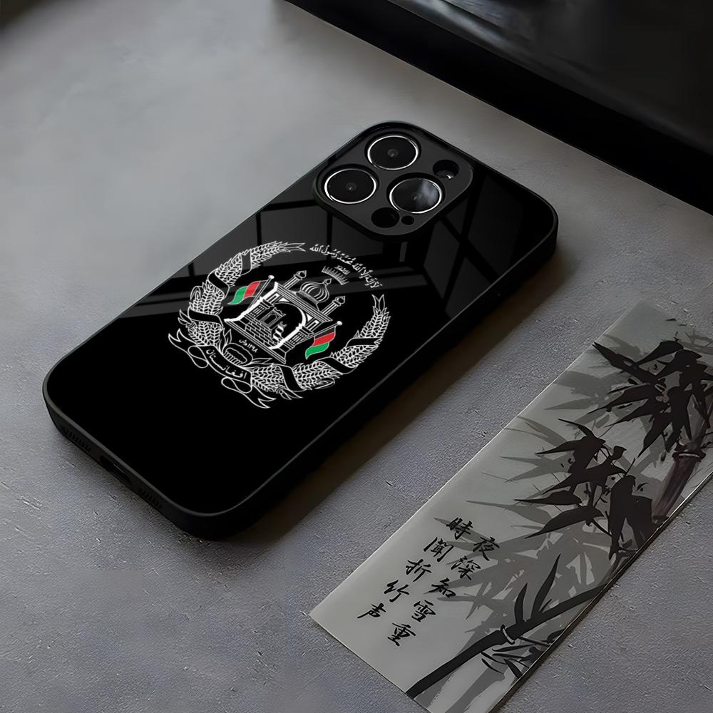 Afghan Afghanistan Flag Phone Case Tempered Glass For IPhone 17 13 14 16 12 15 11 Pro Max Plus Mini X XR SE2020 Coque
