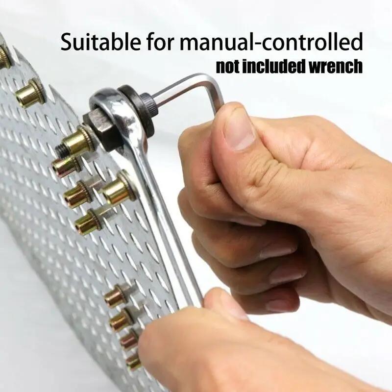 1PC M3 M4 M5 M6 M8 M10 M12 Hand Rivet Nut Gun Head Nuts Simple Installation Riveter Rivnut Tool Accessory For Nuts