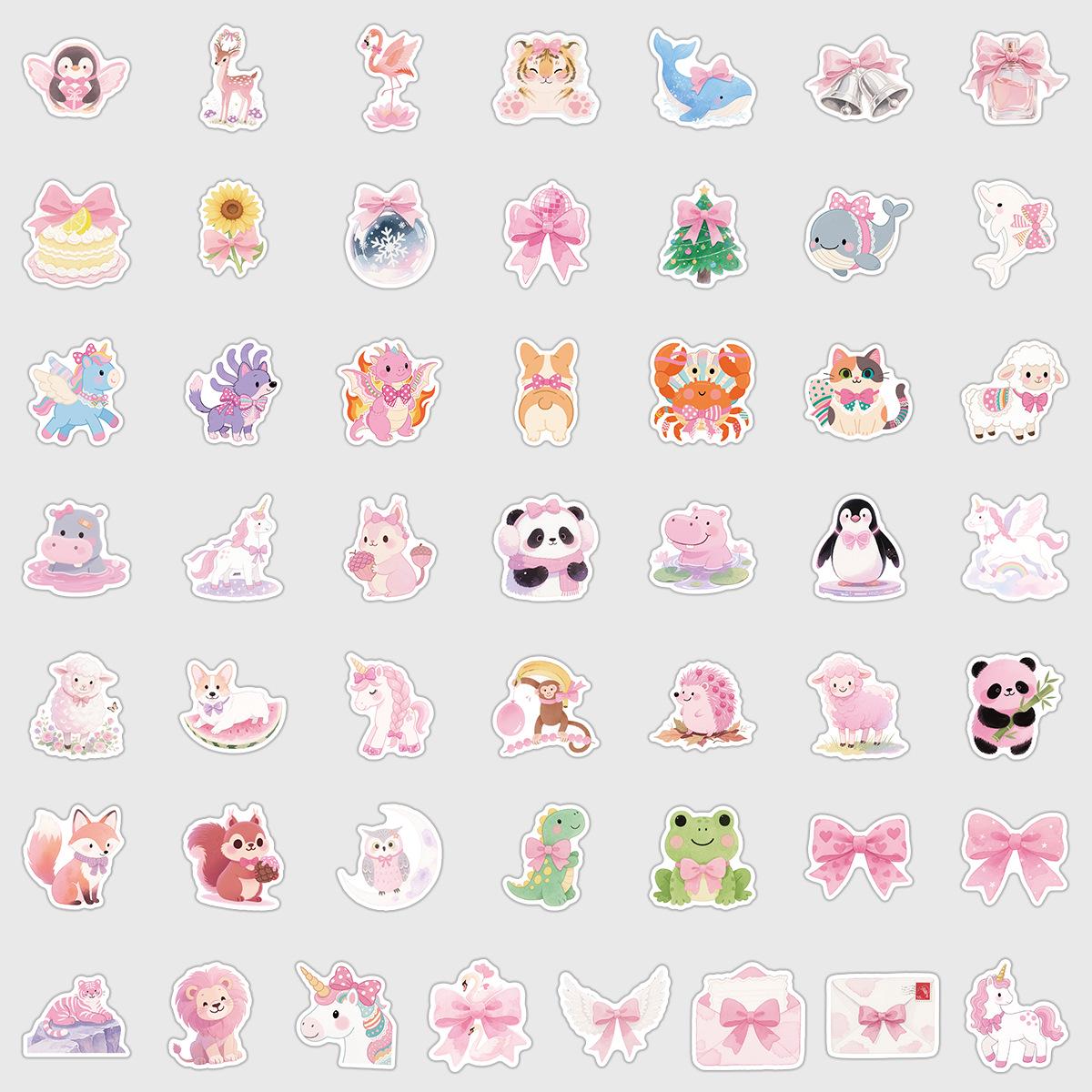 

50 Pink Butterfly Graffiti Stickers: Waterproof Decor for Water Cup & Mobile Phone