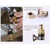 1/4Inch Tap Connector Brass Thread Fittings 4Pieces For Garden Irrigation Car Wash Easy Installation Faucet Adapter