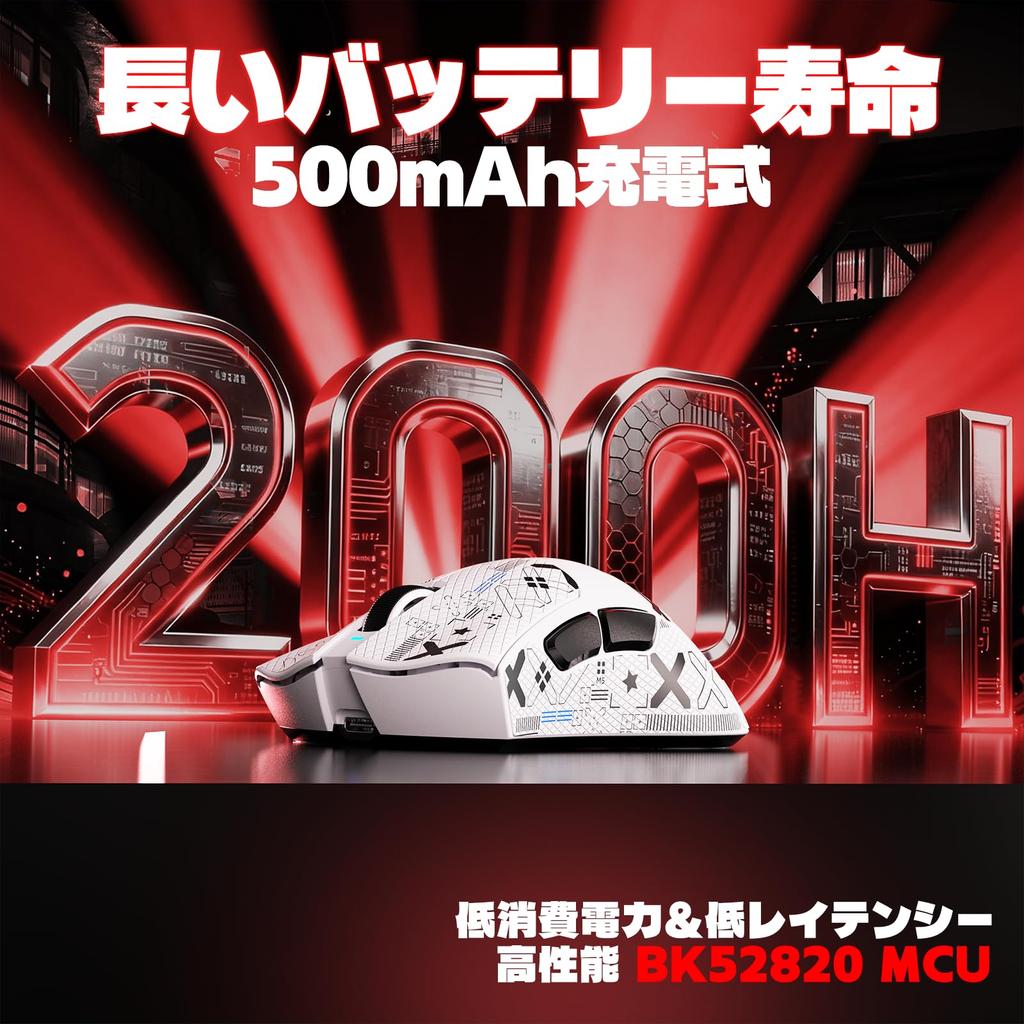 ATTACK SHARK V3 Lightweight 62g Wireless Gaming Wired and Wireless Connection BK52820 PAW3311 Optical 100 Durability 7 Programmable 1000Hz Polling