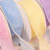 Pearl Pleated Gradient Ribbon 4cm Width 5 Yards Length Bubble Ribbon Edge Trim Embroidery Lace Snow Ribbon Cake Packaging