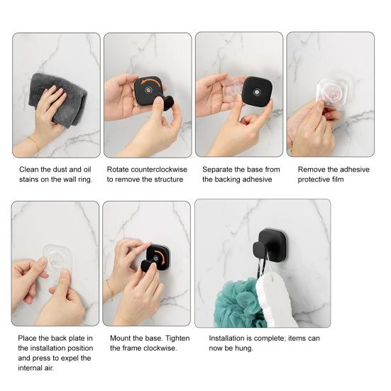 Stainless Steel Suction Cup Hook Heavy Duty Front Door Wreath Hanger No Drill Bathroom Glass Window Mirror Shower Towel Robe Vacuum Hook