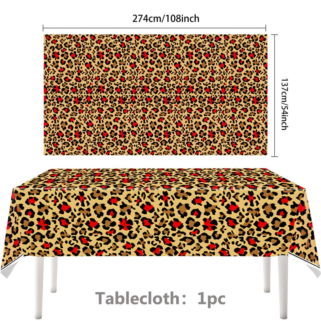 Pink Cherry Leopard Theme Birthday Party Decoration Plate Cup Balloon Banner Sexy Women Girls Shiny Photography Background Gifts