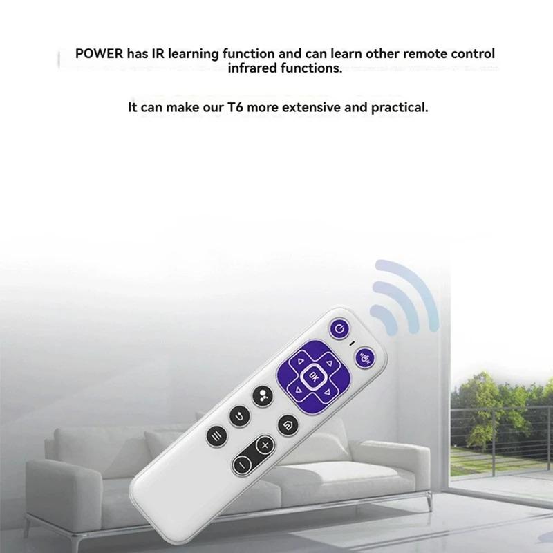 T6 Bluetooth Fjernkontroll Trådløs Stemme Luftmus Gyroskop Somatosensorisk 2.4G Oppladbar Mini Fjernkontroll For Smart TV Boks Mini