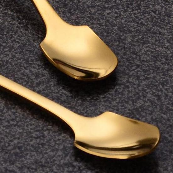 Coffee Scoop Long Handle Stir Electroplate Strong Stainless Steel Kitchen Tool