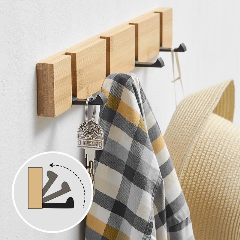 Wall-Mounted Clothes Rack: Behind-Door Hook for Bedroom Entryway, Coats, Hats, and More.