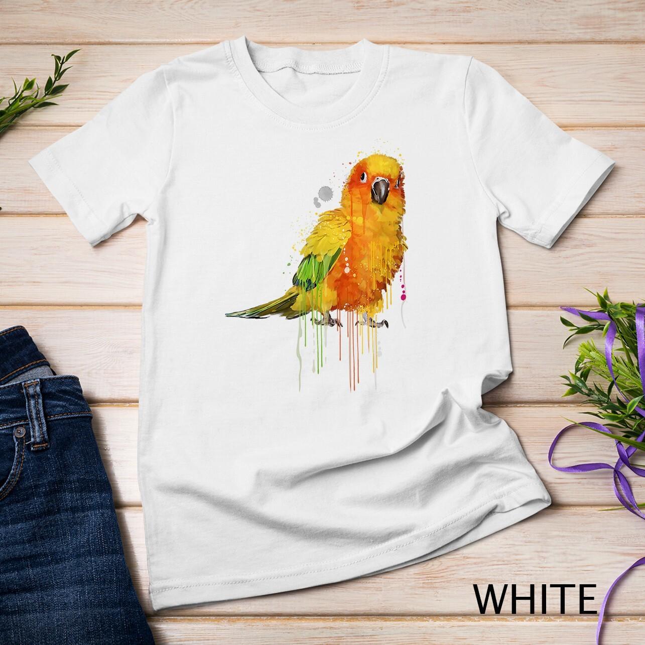 Sun Conure Shirt, Cute Conure Parrot T-Shirt Mens Womens Tees Top Unisex T-Shirt Mens Womens Tees Top S