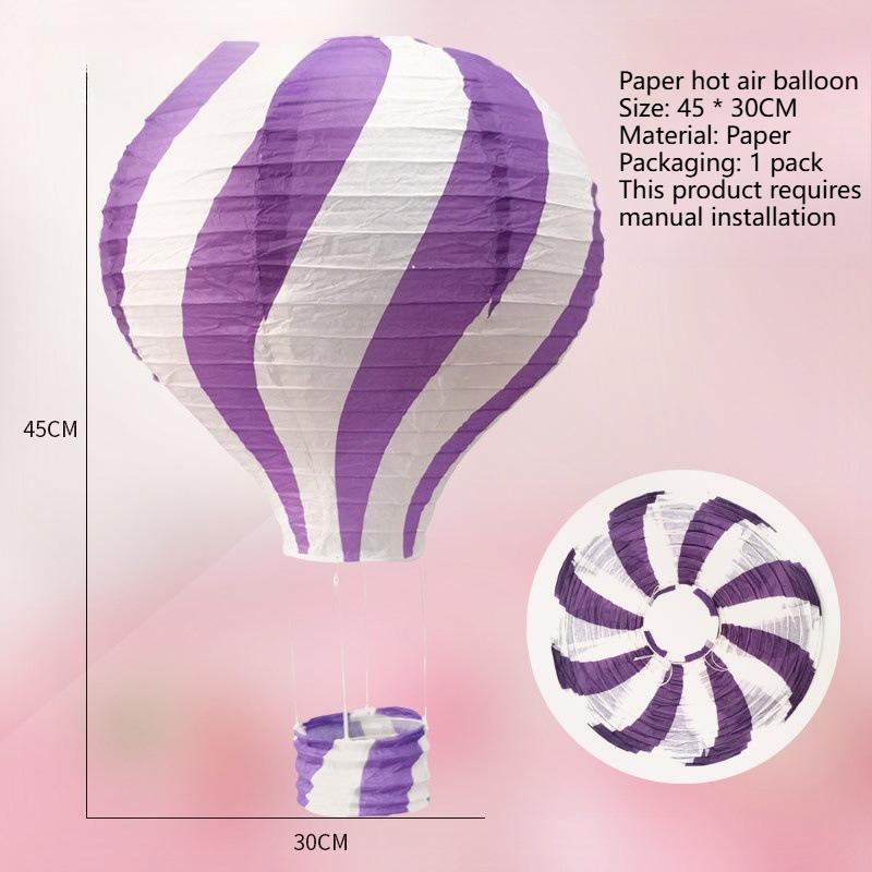 12In Colorful Lollipop Hot Air Balloon Paper Lantern,DIY,Foldable,Reusable|For Party Decoration,Christmas,Wedding, and Birthday