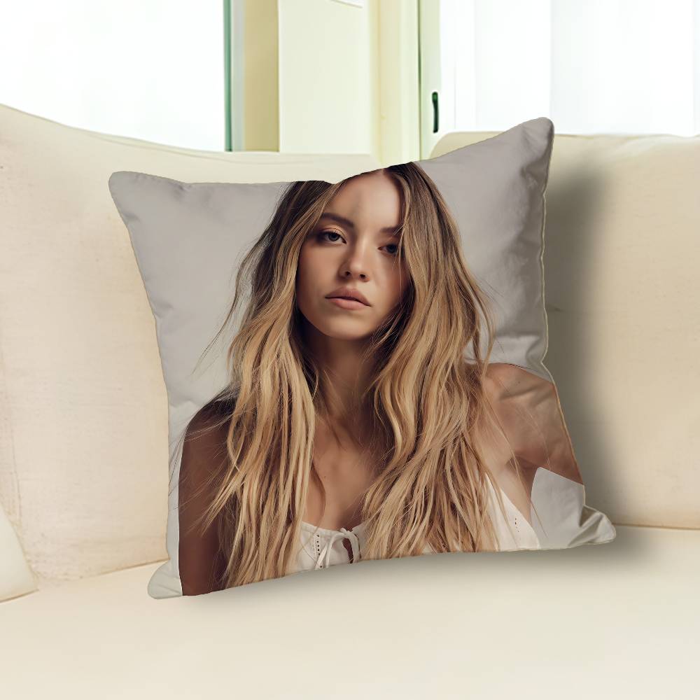 Actor S-Sydney S-Sweeneys Pillow Cases for Bedroom Living Room Sofa Home Decor Polyester Cushion Cover with Zipper
