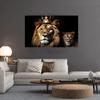 Modern Lion Family Wall Art Decoration Painting Canvas Print Posters Nature Lion Mural Pictures for Lioving Room Home Decoration