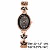 Alloy Luxury Wrist Watches Oval Shape Quartz Watches Elegant Chain Watch  Girls