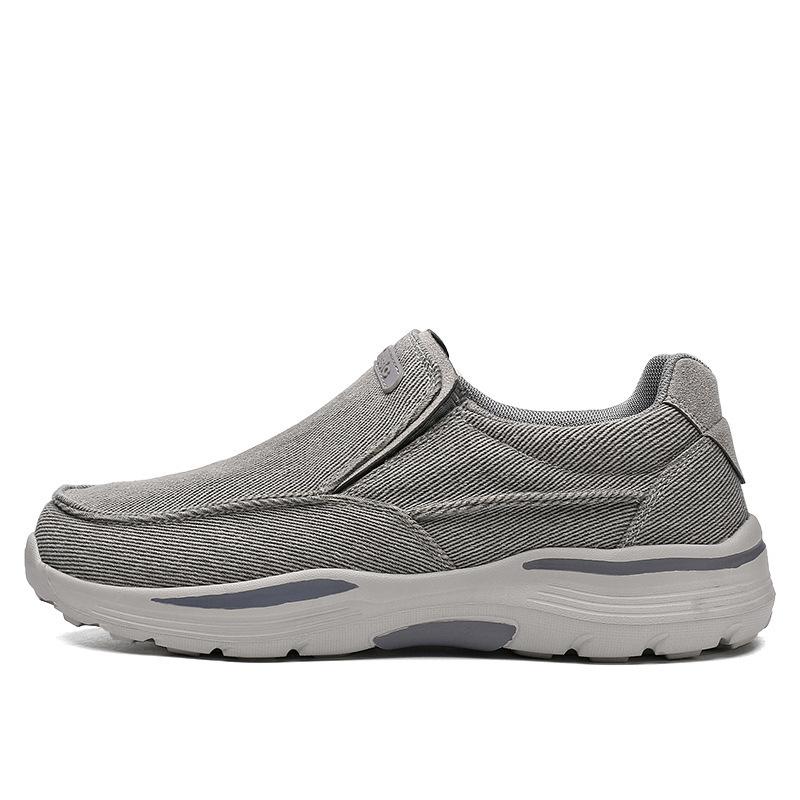 Canvas shoes men's 2025 foreign trade large size old Beijing cloth shoes one pedal platform casual lazy men's size 48 cloth shoes